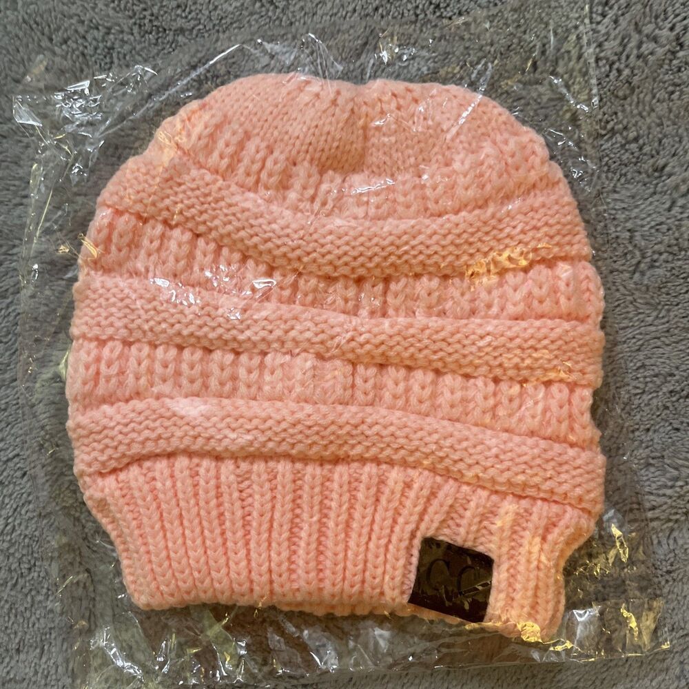 CC Women’s Ponytail Winter Beanie Pink